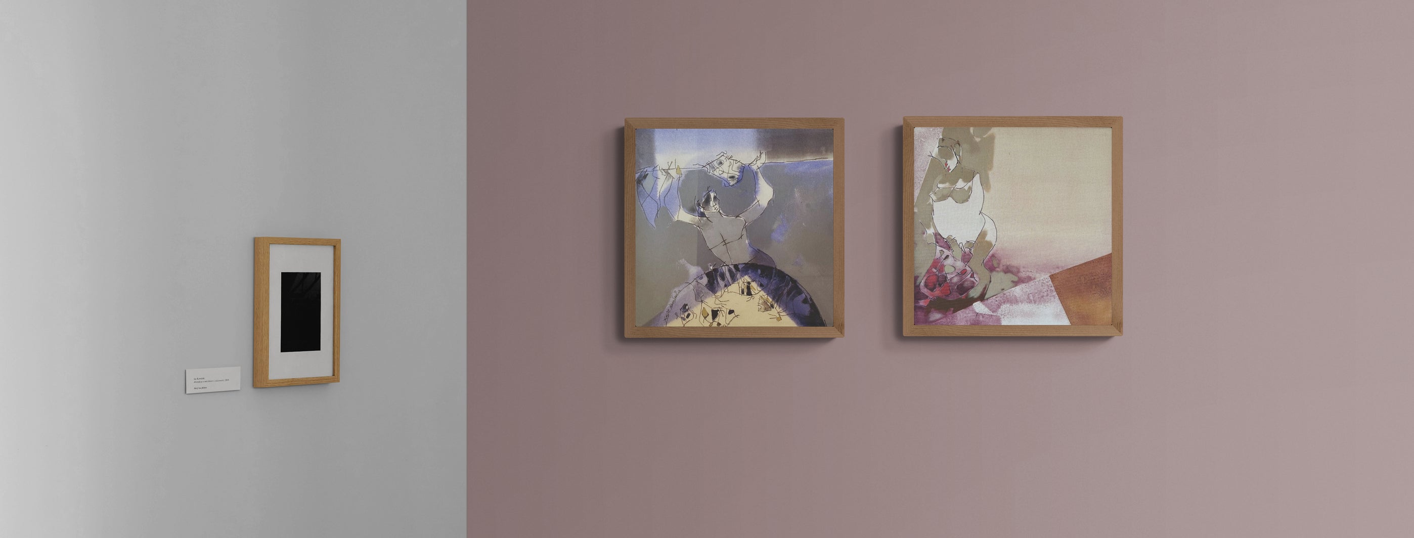 2 painting on a gallery wall by kasim kanasavi